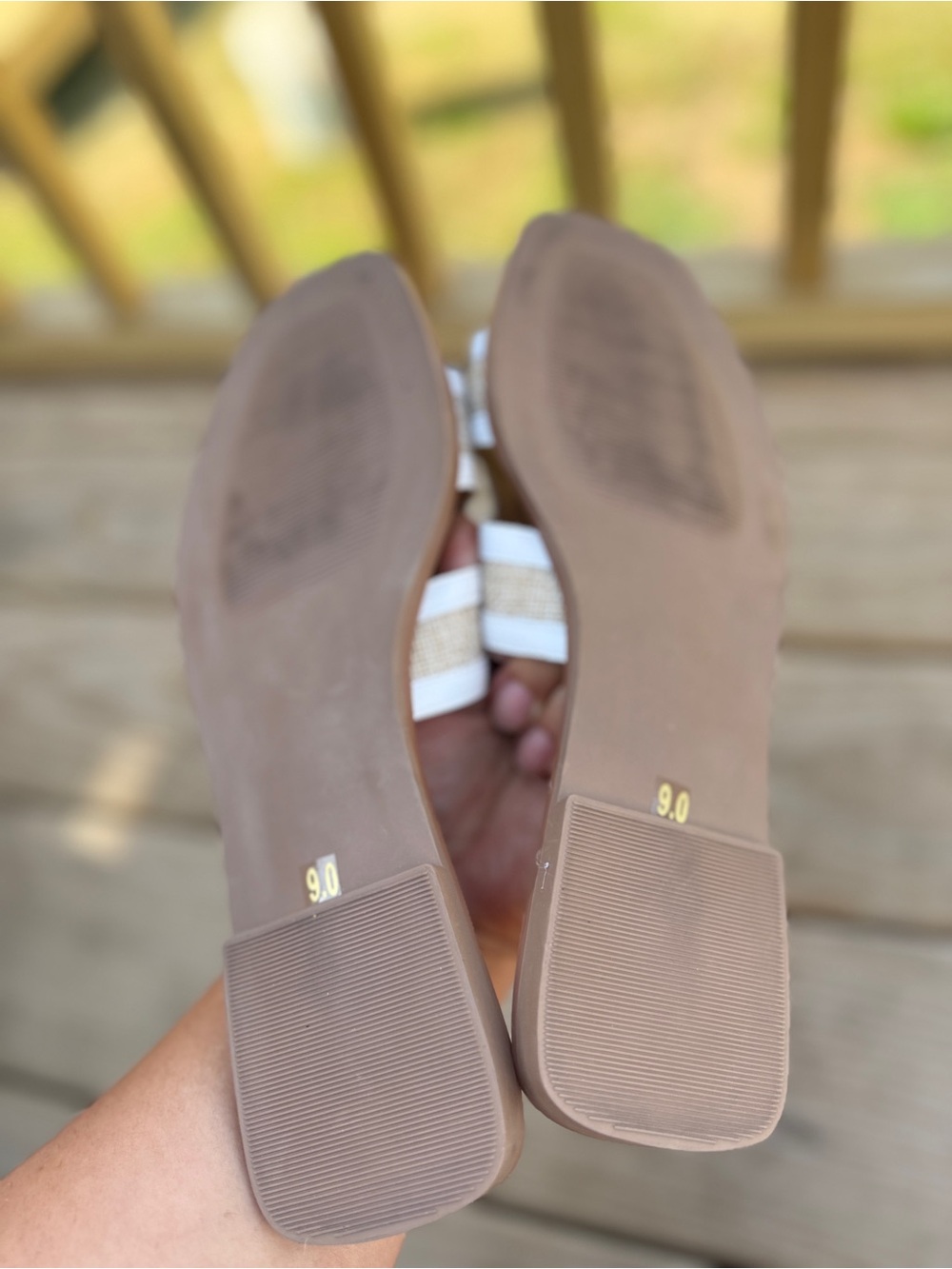 Steve Madden Beige and White Woven Slide Mules - Women’s - Picture 4 of 4